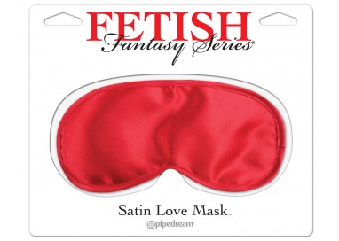 Maschera BDSM - Satin Mask Stain Red Love Fetish - Pipedream