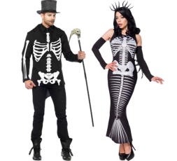 Sexy Shop Online I Trasgressivi - Carnevale Coppia - Costume Da Scheletro & Skeleton Mermaid