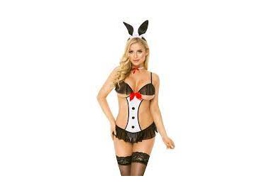 costume bunny  - black S/M