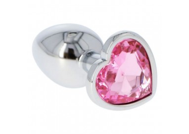 PLUG ANALE IN METALLO - PLUG HEART PINK SMALL - TOYZ4LOVERS