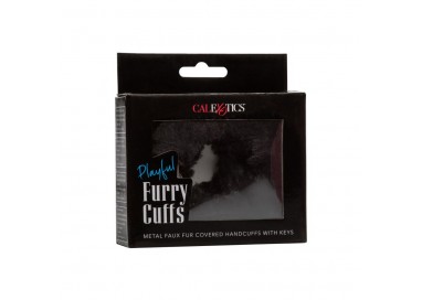 California Exotics    Playful Furry Cuffs Black