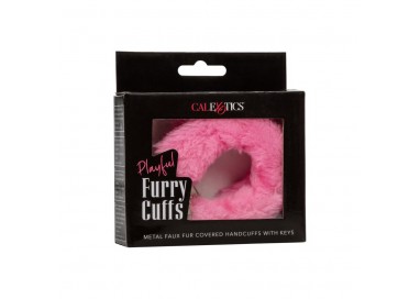 California Exotics  -   Playful Furry Cuffs Pink