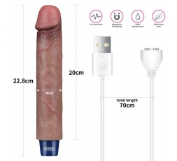 9" REAL SOFTEE Rechargeable Silicone Vibrating Dildo - sexyshop - itrasgressivi - shopon line