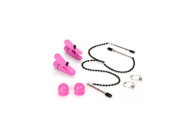 Kit e Set Vibrante - Her's Intimate Kit Black & Pink - California Exotic Novelties